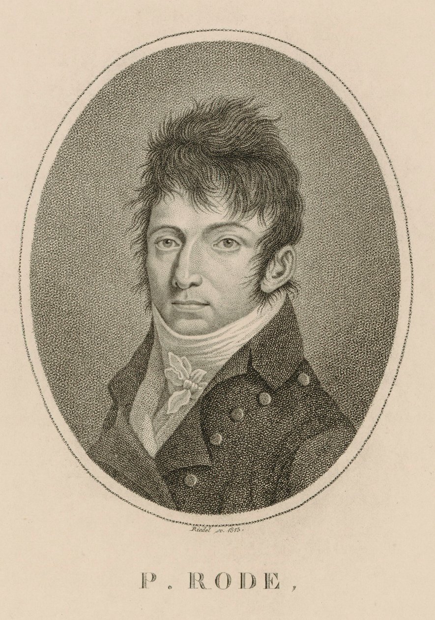 Porträt des Komponisten Pierre Jacques Joseph Rode von Carl Traugott Riedel