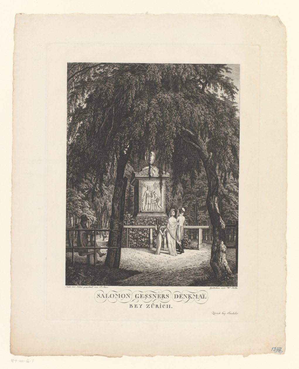 Denkmal für Salomon Gessner bei Zürich von Carl Wilhelm Kolbe (I)