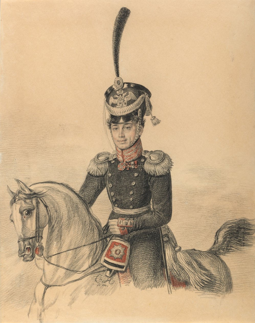 Porträt von Nikolay Alexandrovich Islenyev 1785-1851, Ende der 1810er von Carl von Hampeln
