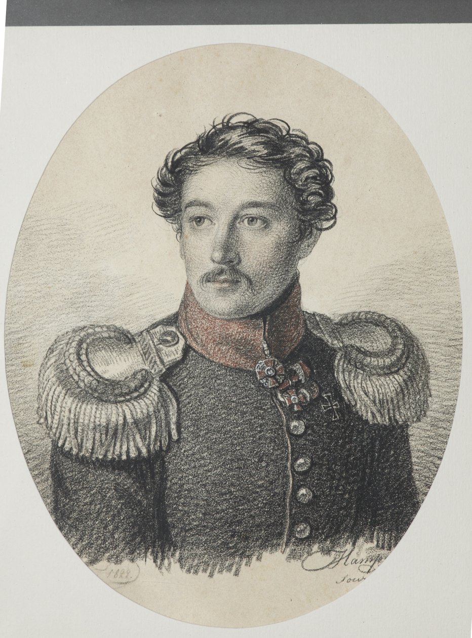 Porträt von Nikolay Vasilyevich Khvostov 1793-1837, 1822 von Carl von Hampeln