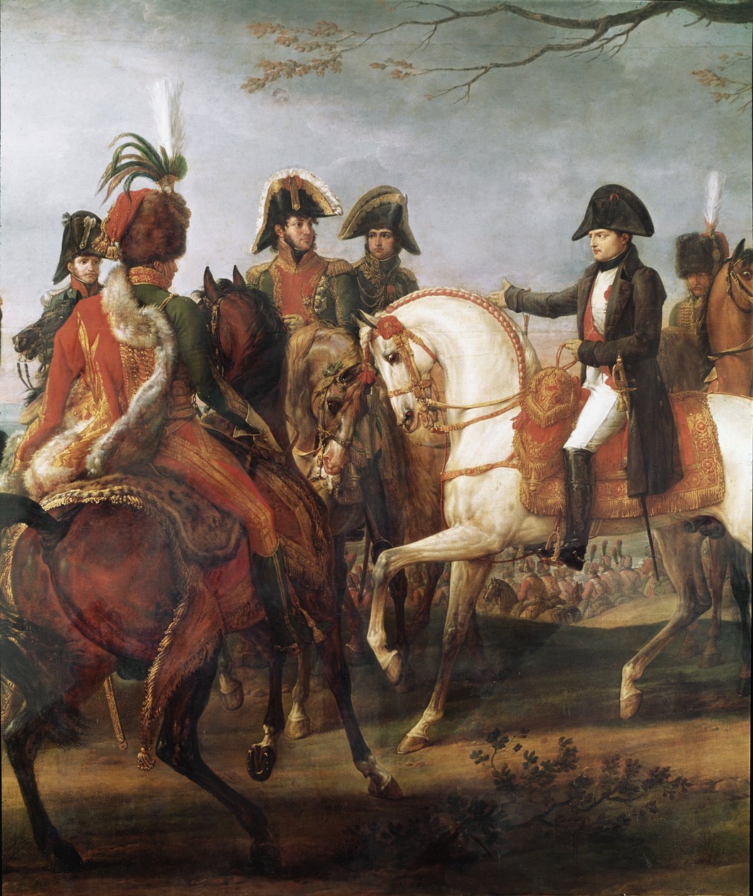 Der Kaiser Napoleon I. gibt den Befehl vor der Schlacht von Austerlitz am 2. Dezember 1805 (Detail) von Carle Vernet