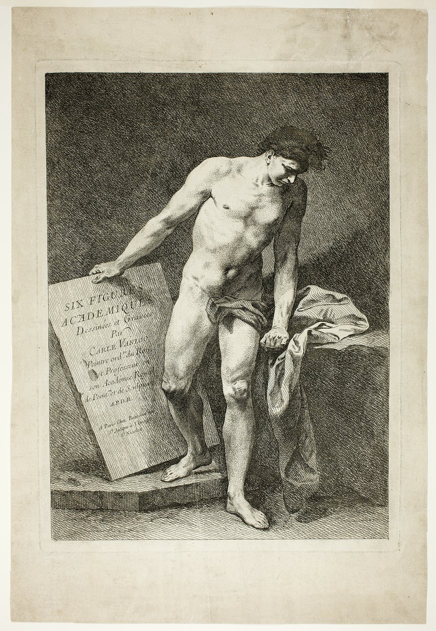 Titelseite, aus Six Figures Académiques von Carle van Loo