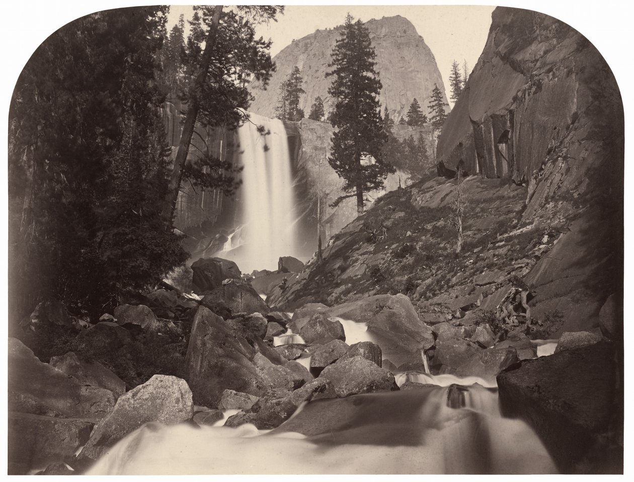 Piwyac, Vernal Fall, 300 Fuß, Yosemite von Carleton Emmons Watkins