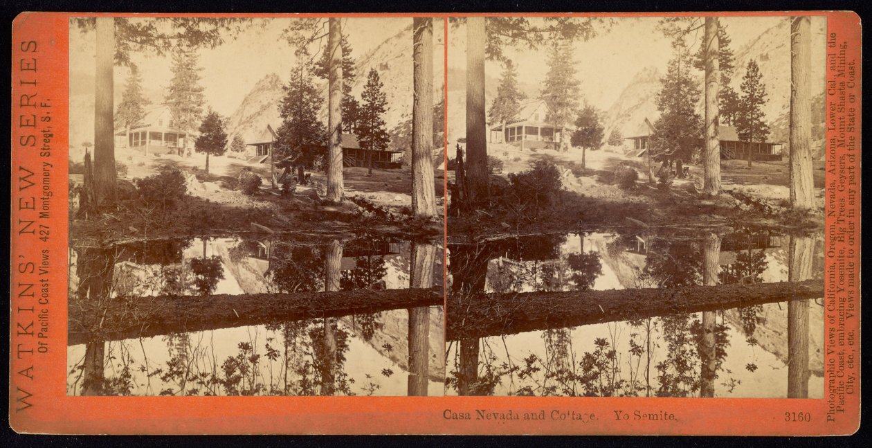 Casa Nevada und Cottage. Yosemite von Carleton Watkins
