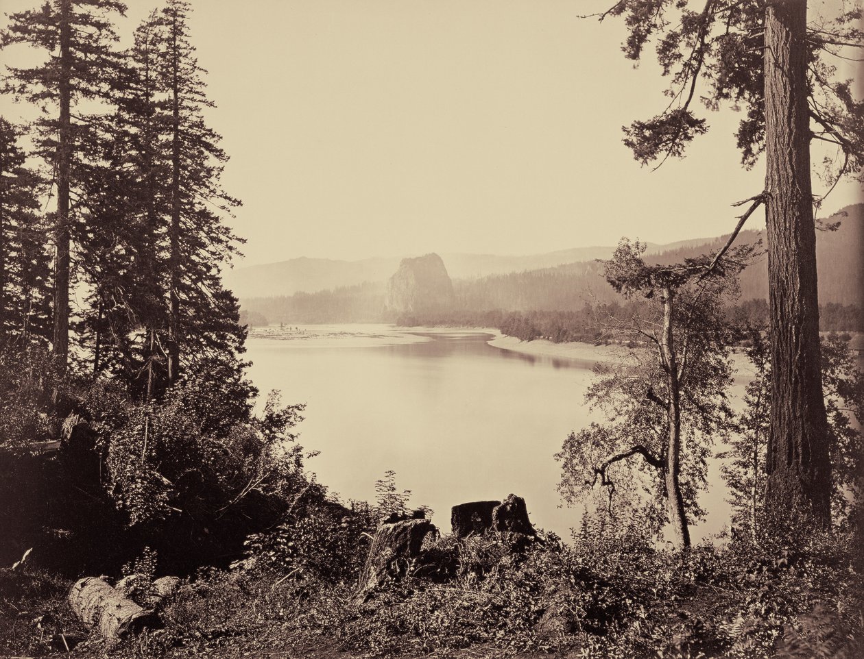 Castle Rock, Columbia River von Carleton Watkins