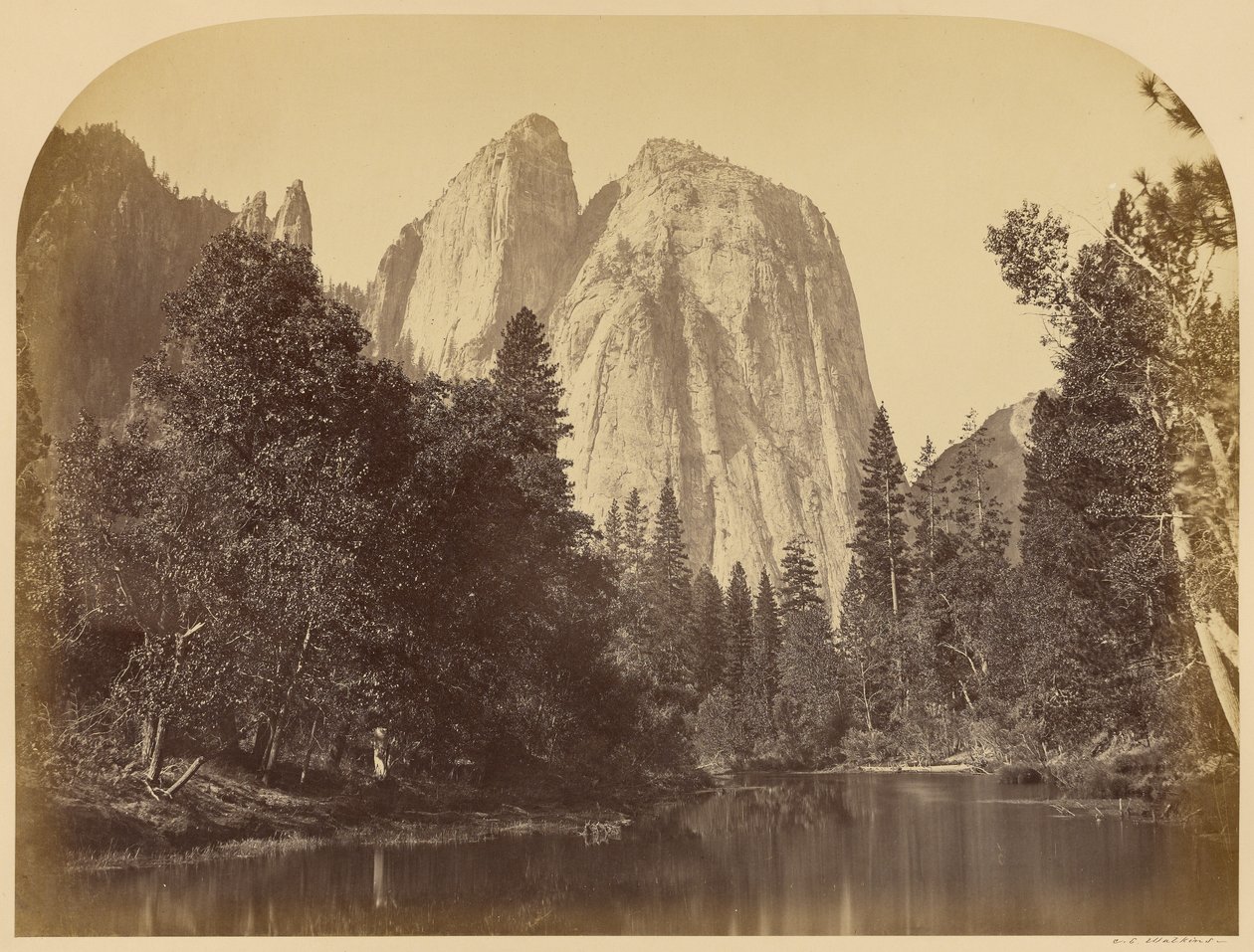 Flussansicht - Cathedral Rocks von Carleton Watkins