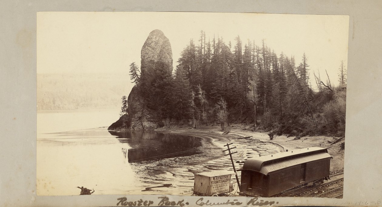 Rooster Rock, Columbia River von Carleton Watkins