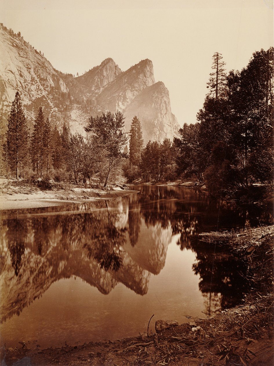 Drei Brüder, Yosemite-Tal von Carleton Watkins