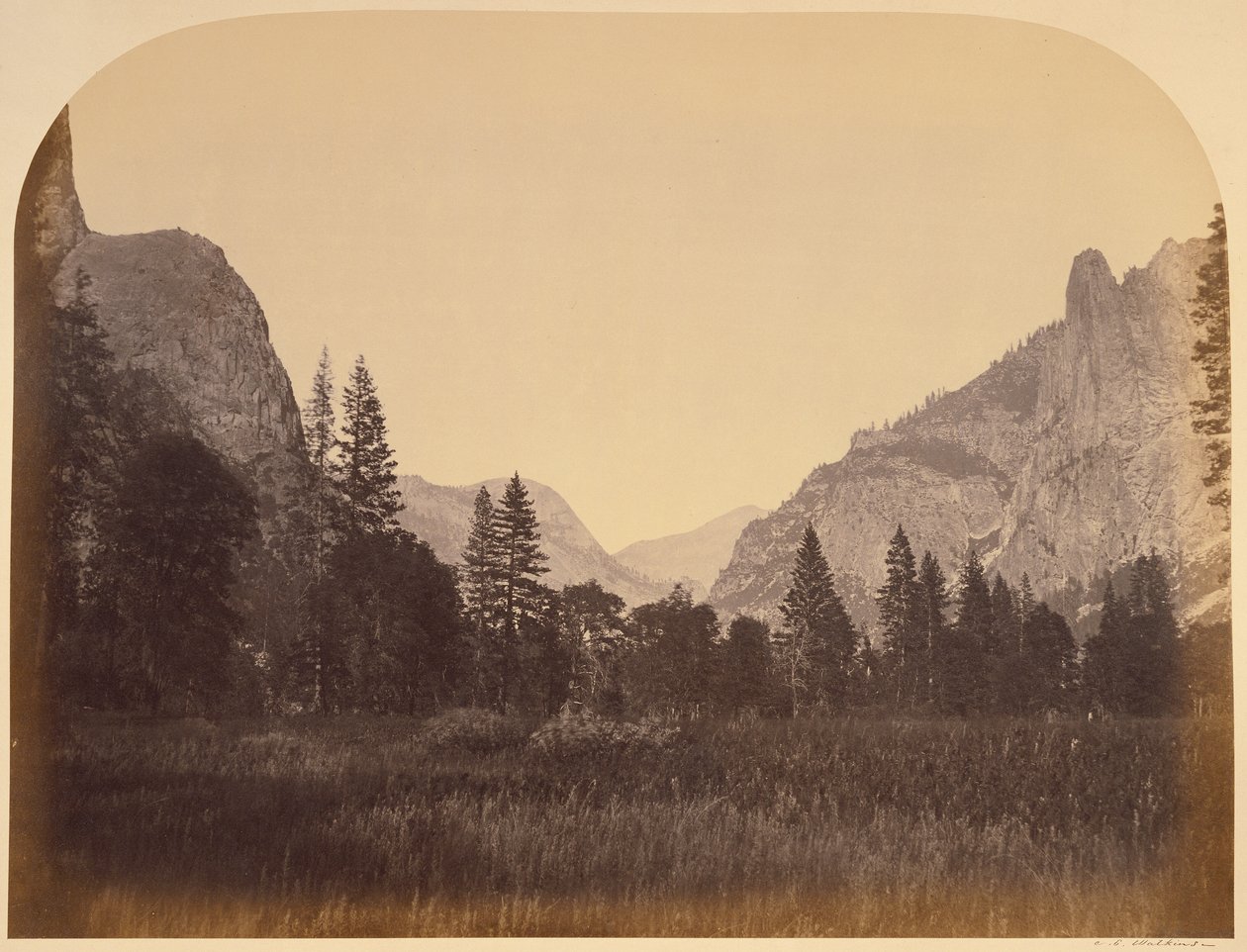 Das Tal hinauf - Yosemite von Carleton Watkins