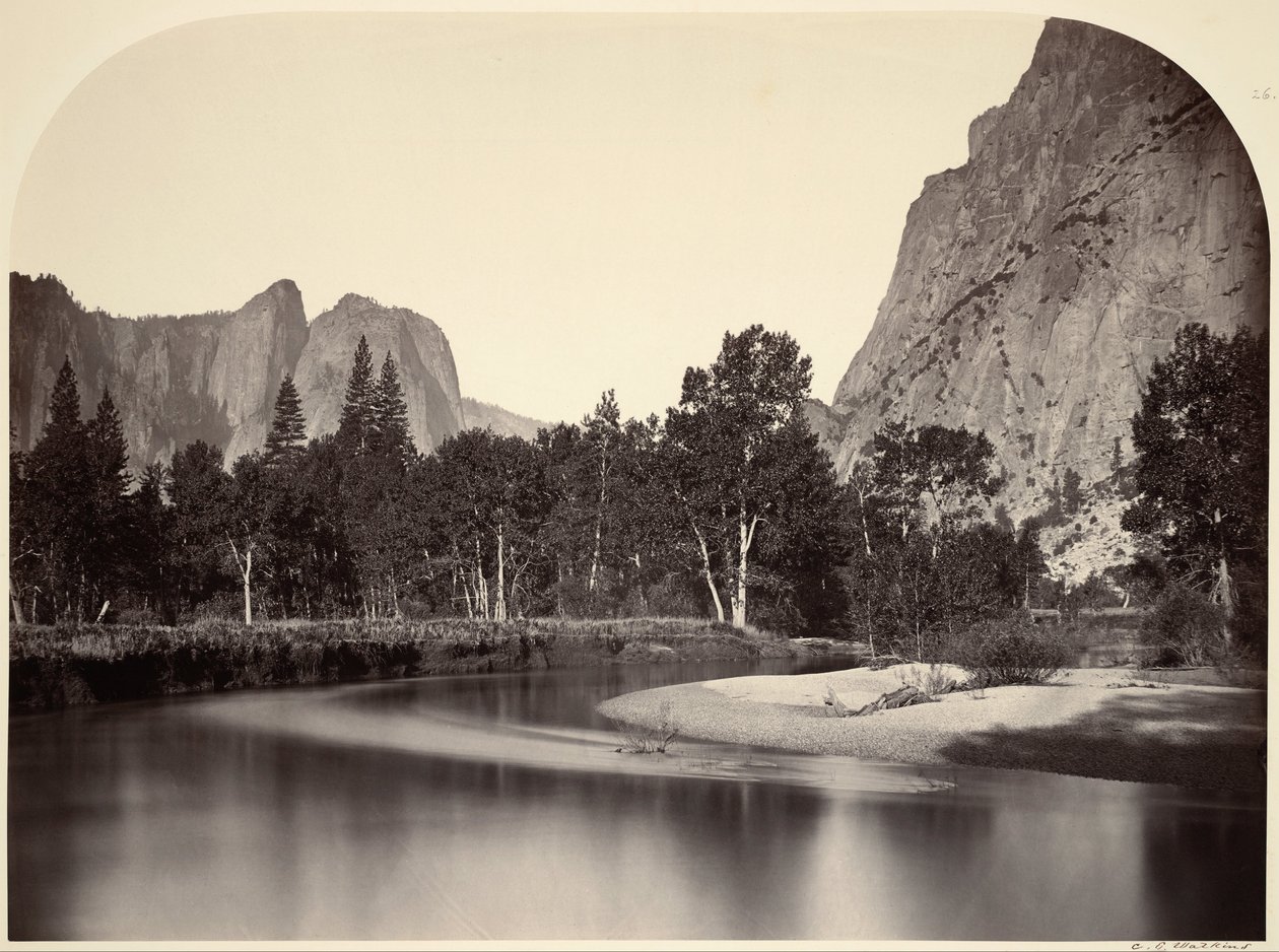 Blick vom Camp Grove, Yosemite von Carleton Watkins