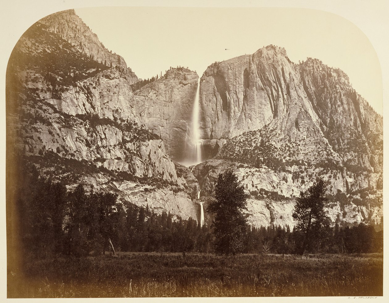 Yo Semite Wasserfälle (Vorderansicht) 2477 ft. von Carleton Watkins