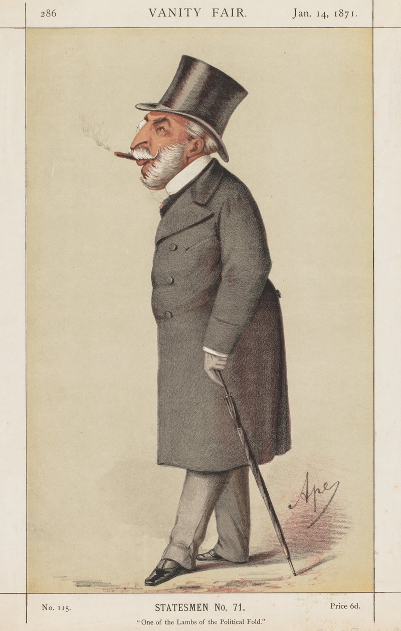 Vanity Fair: Staatsmann, Nr. 71 Einer der Lämmer der politischen Herde, 1871 von Carlo