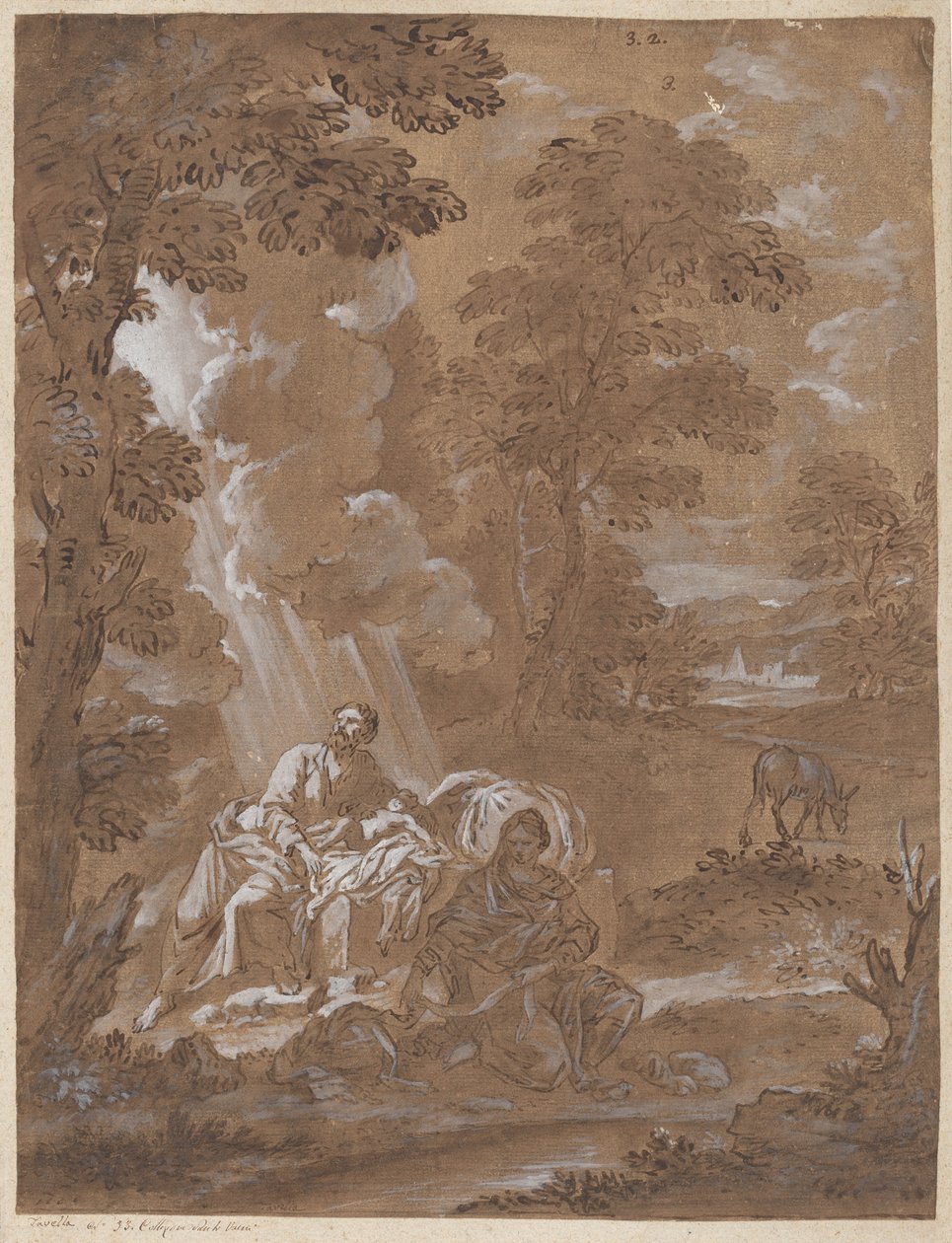 Die Rast auf der Flucht nach Ägypten von Carlo Antonio Tavella