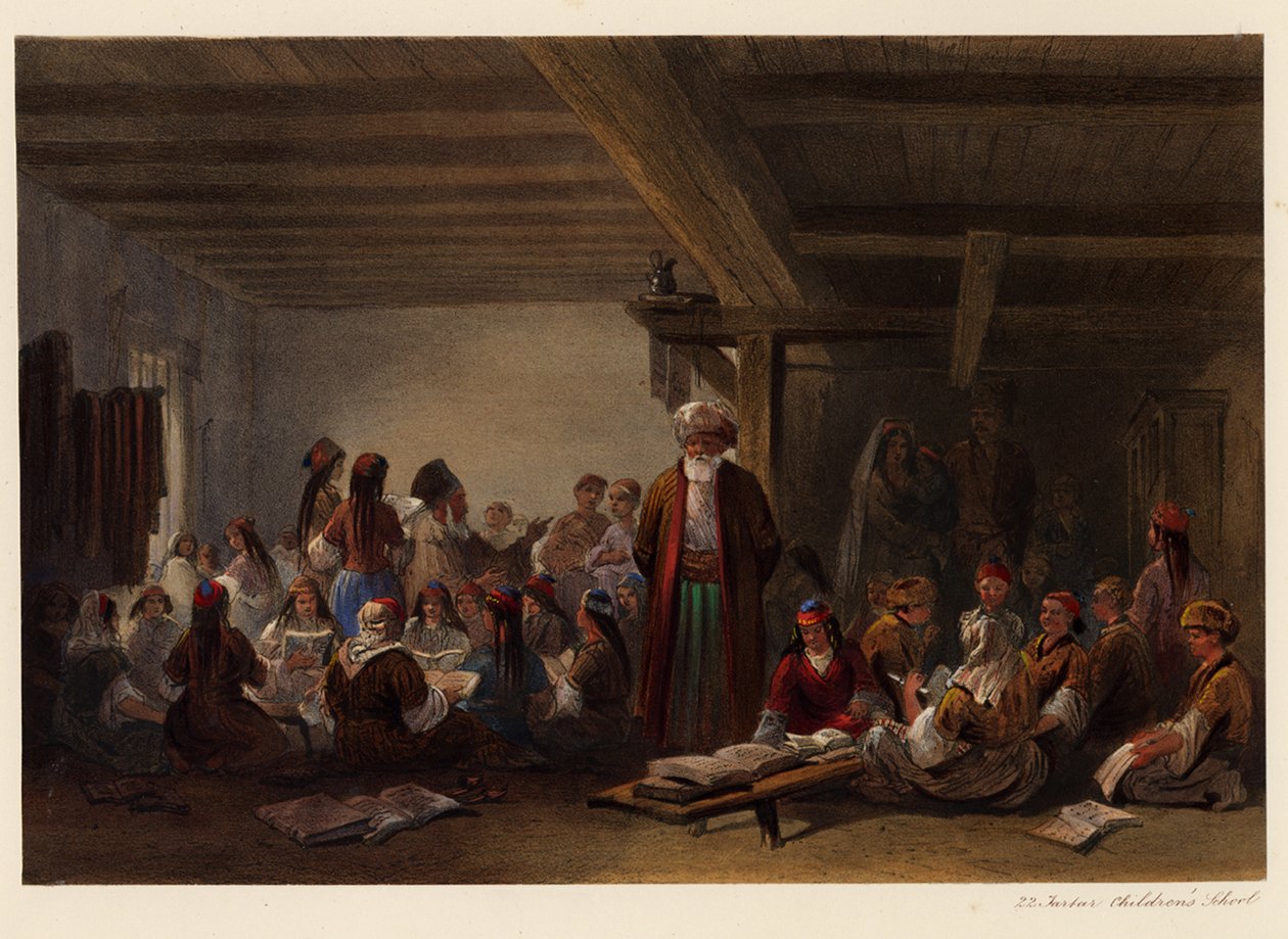 Krimtataren-Kinderschule, 1856 von Carlo Bossoli