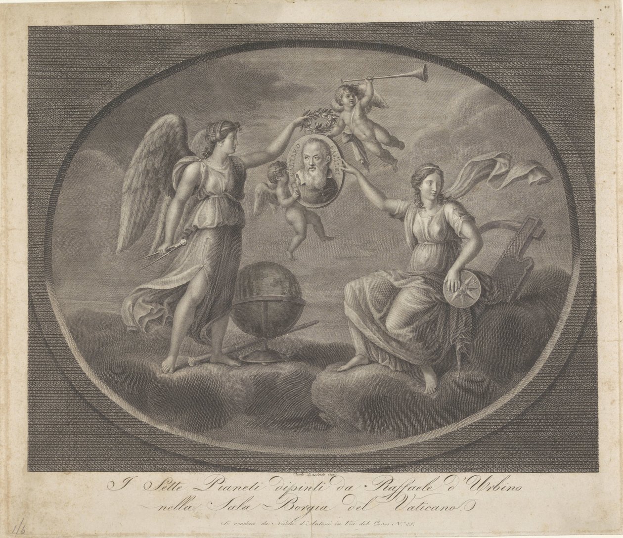 Allegorie auf Galileo Galilei von Carlo Lasinio