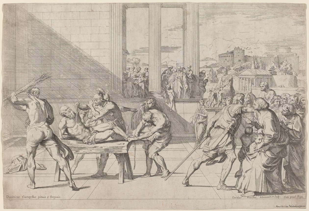 Martyrium des Heiligen Andreas von Carlo Maratta after Domenichino
