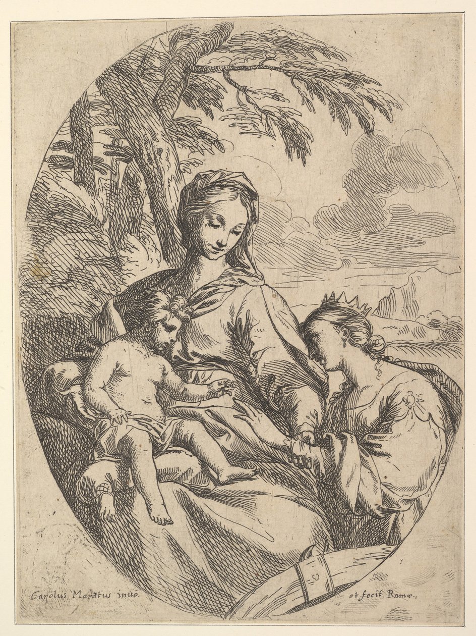 Die Hochzeit der Heiligen Katharina von Carlo Maratta or Maratti