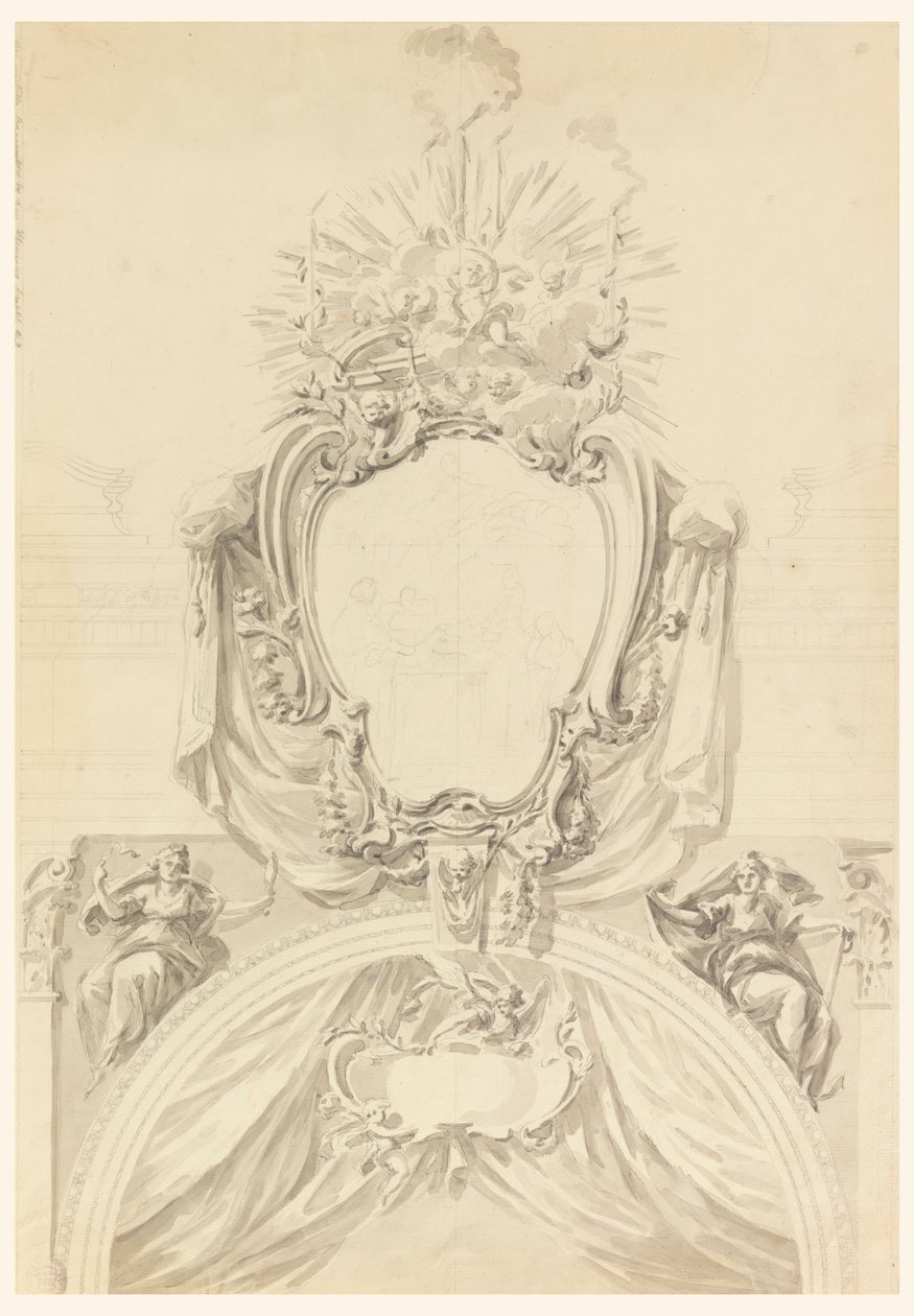 Dekoration eines gewölbten Portals von Carlo Marchionni