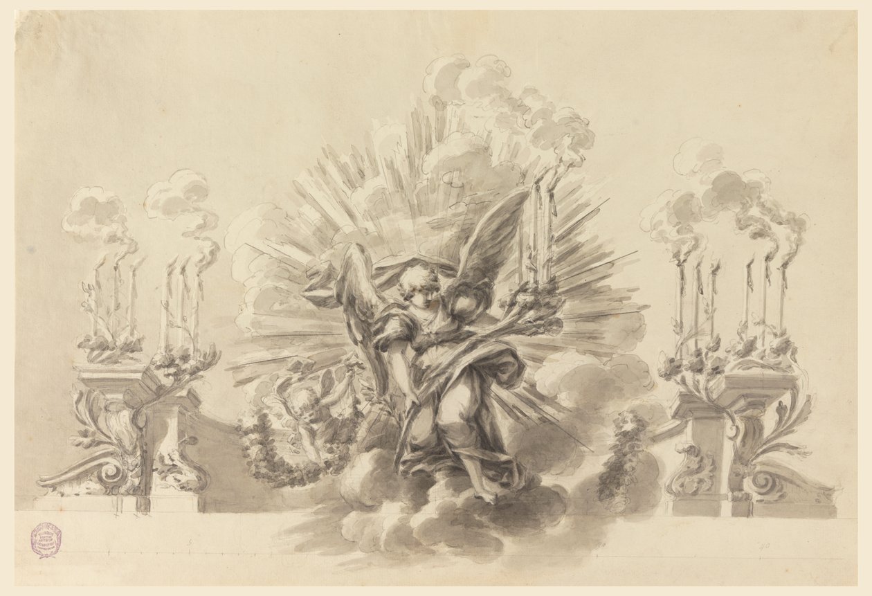 Entwurf für eine zeremonielle Dekoration von Carlo Marchionni