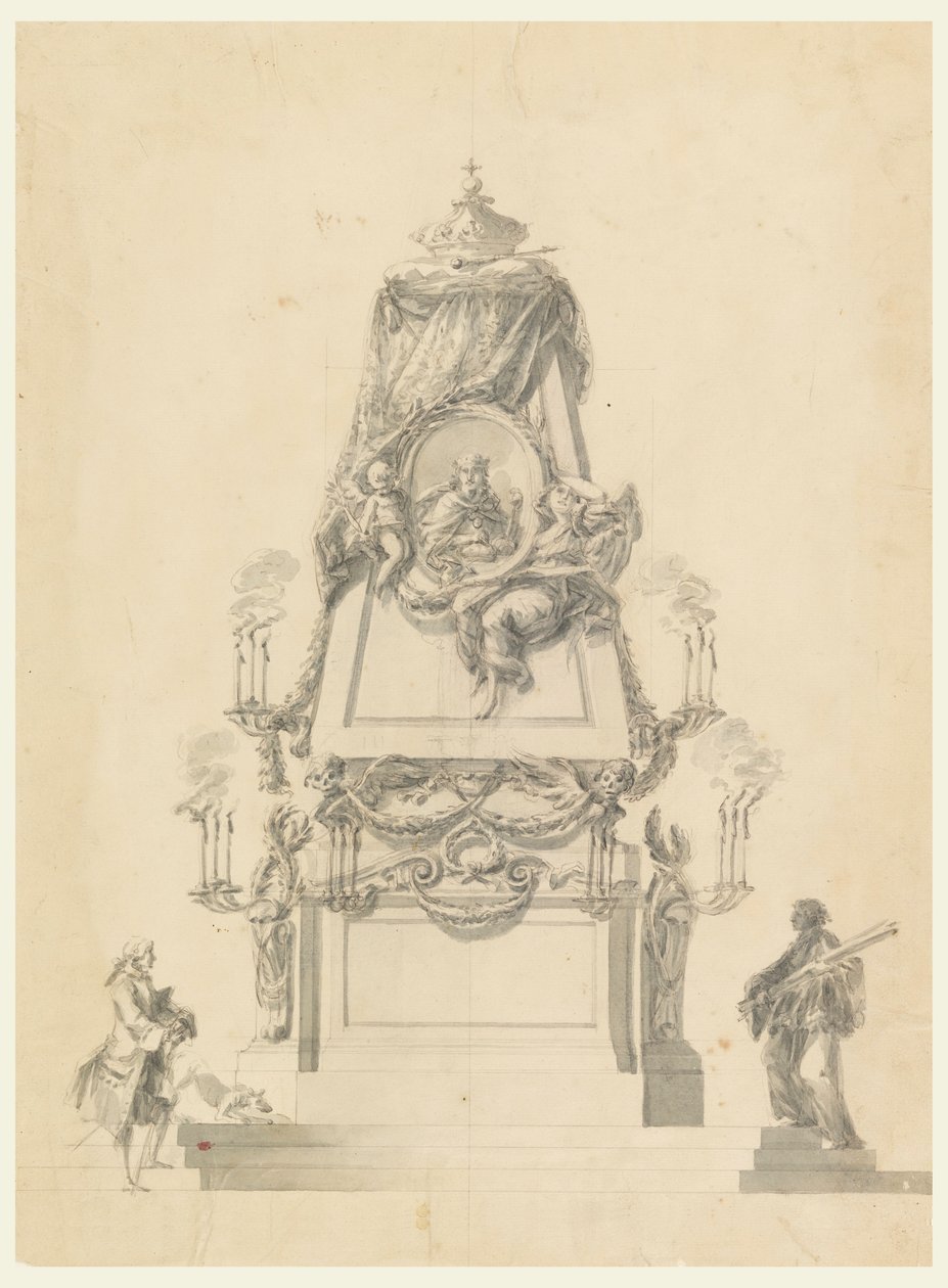 Catafalque für einen König, ca. 1765 von Carlo Marchionni