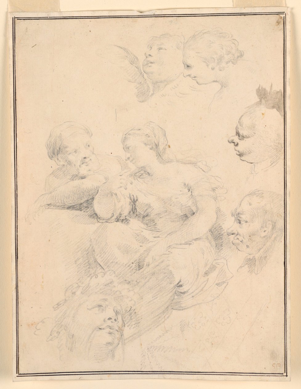 Zeichnung, Figurenskizzen, 1775 von Carlo Marchionni
