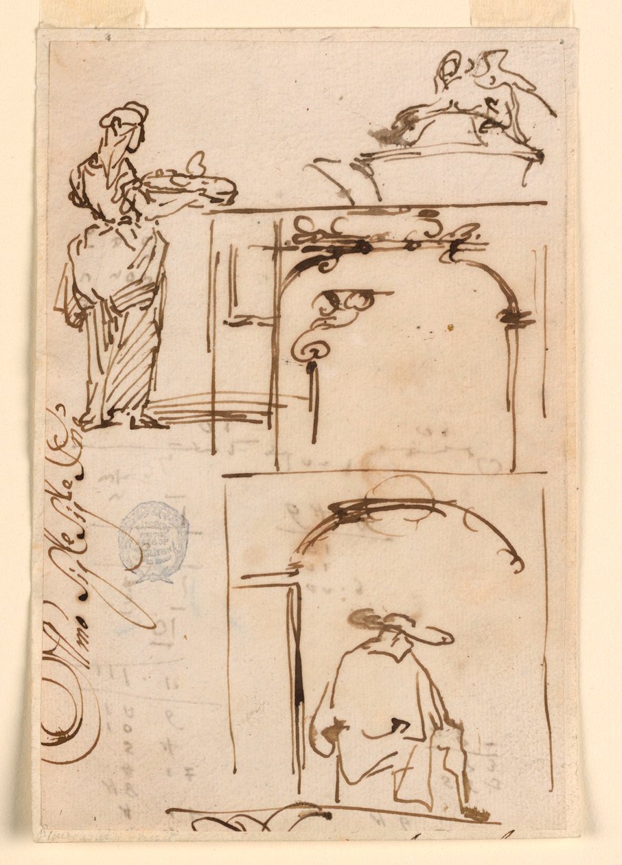 Skizzen, 1725–50 von Carlo Marchionni