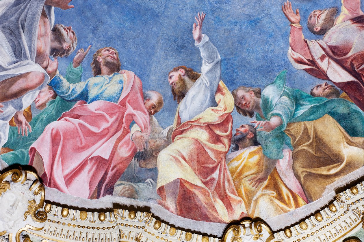 Herabkunft des Heiligen Geistes auf die zwölf Apostel (Detail), ca. 1575 von Carlo Urbino