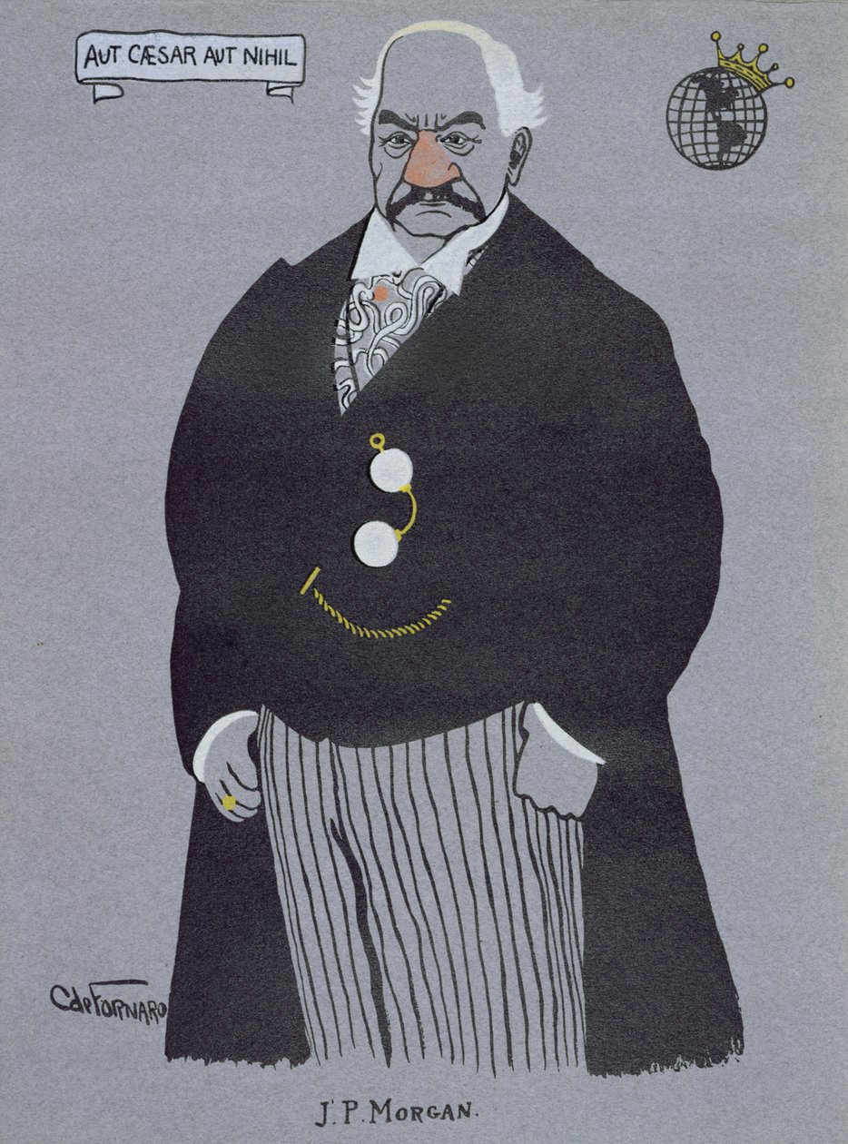 Karikatur von John Pierpont Morgan (1837-1913), aus 