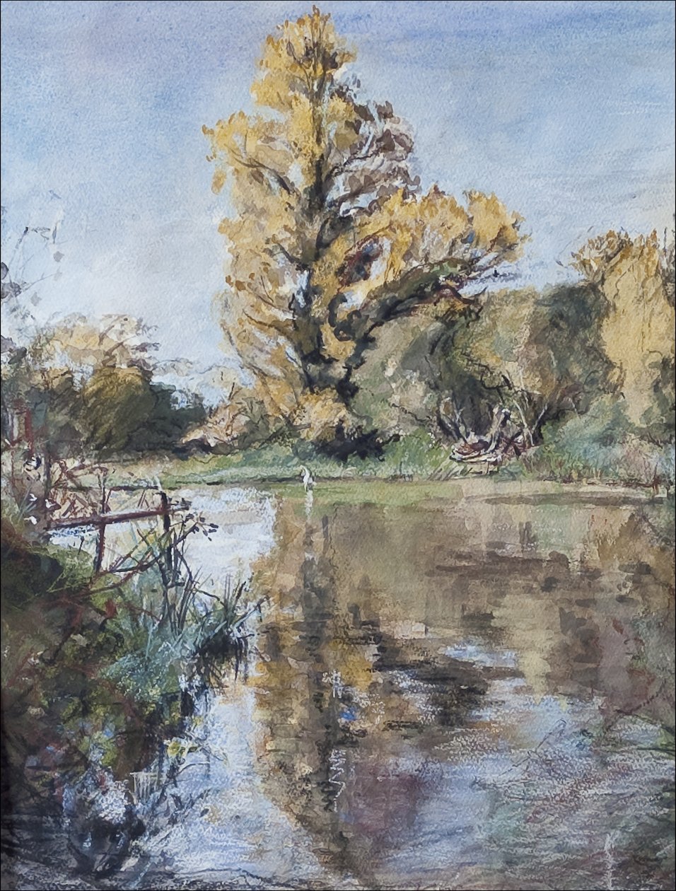 Früher Herbst am Fluss Test von Caroline Hervey Bathurst