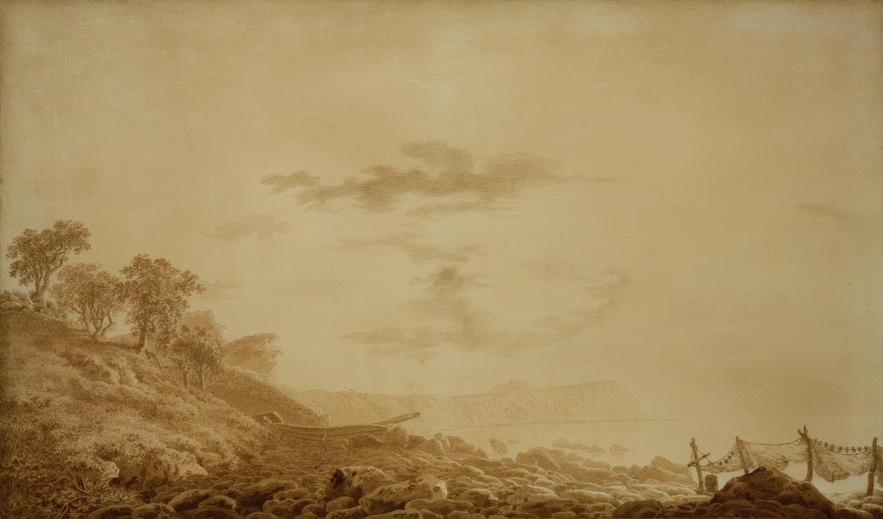 Blick auf Arkona bei Mondlicht von Caspar David Friedrich