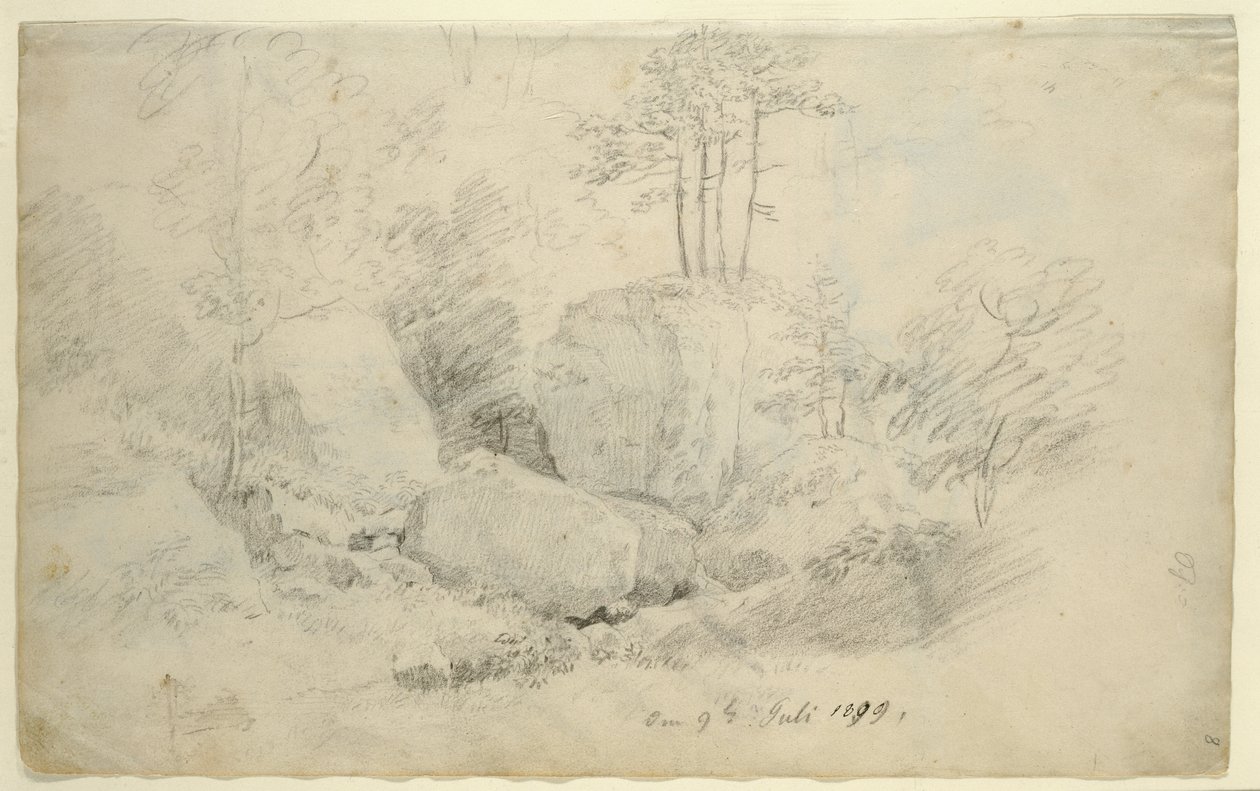 Felsen im Wald, 1800 von Caspar David Friedrich