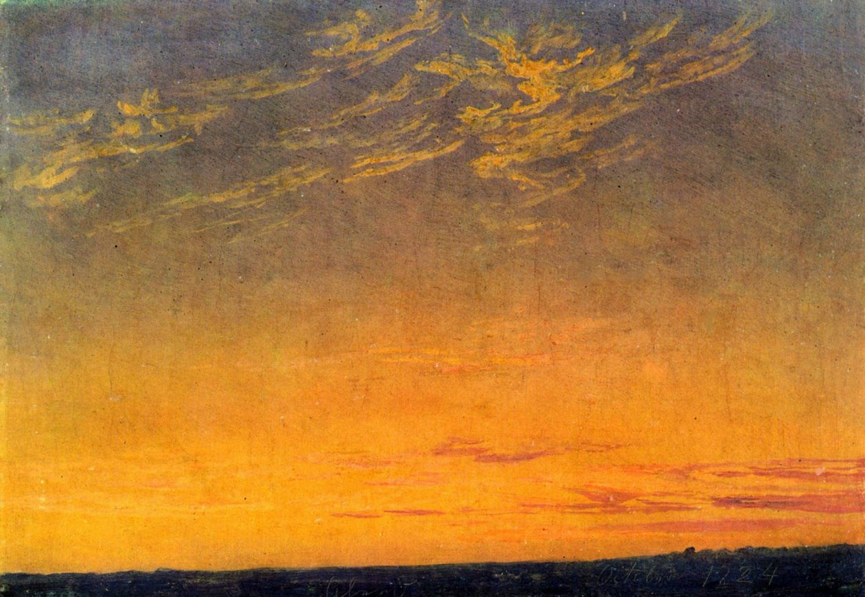 Abend mit Wolken von Caspar David Friedrich von Caspar David Friedrich