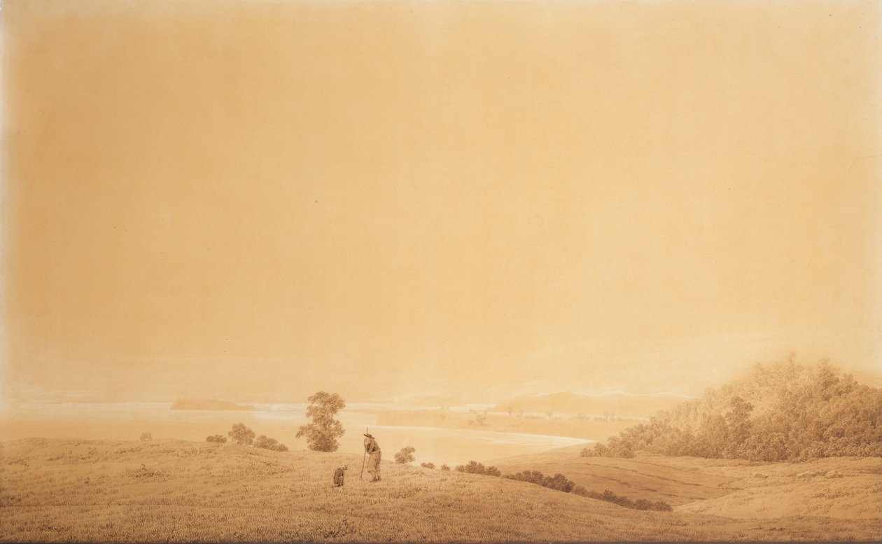 Die Ostküste der Insel Rügen mit Schäfer von Caspar David Friedrich