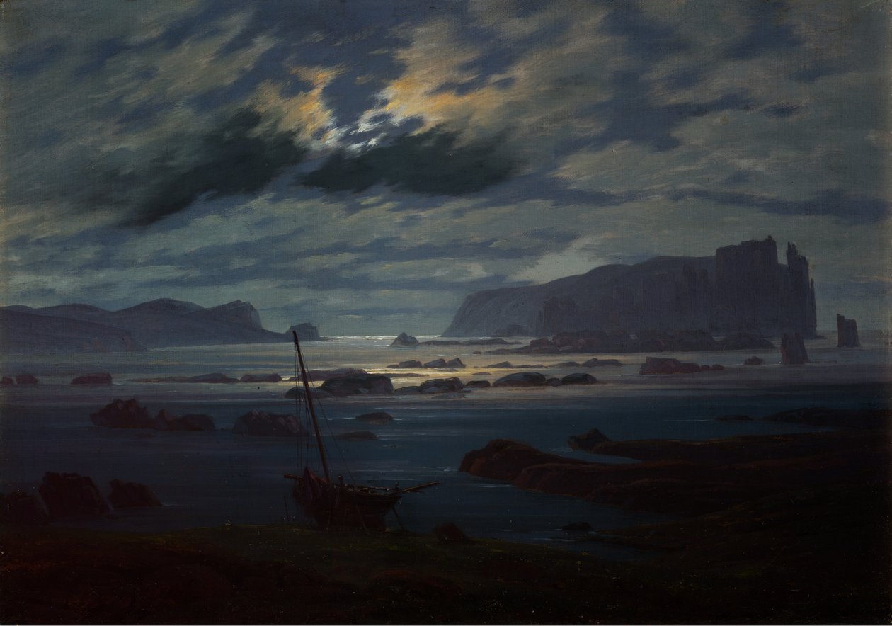Nordsee im Mondlicht von Caspar David Friedrich