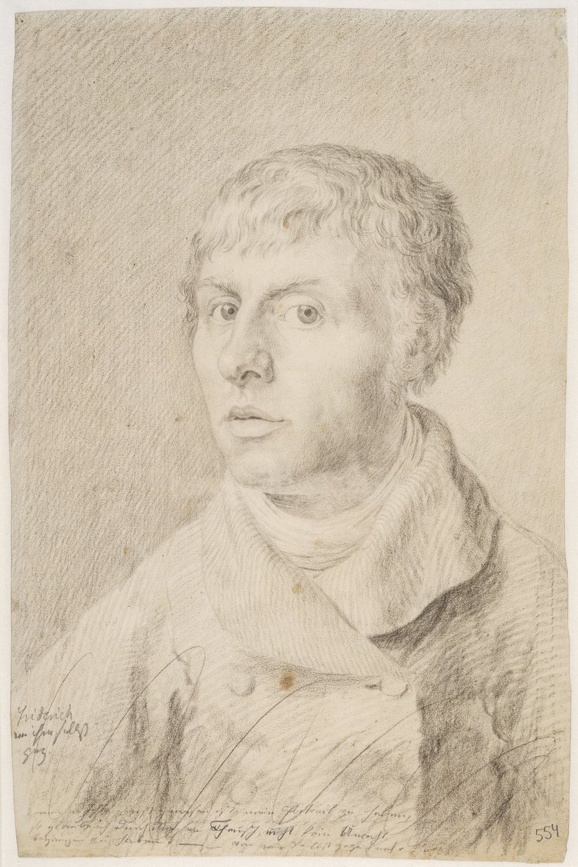 Selbstporträt, 1800 von Caspar David Friedrich