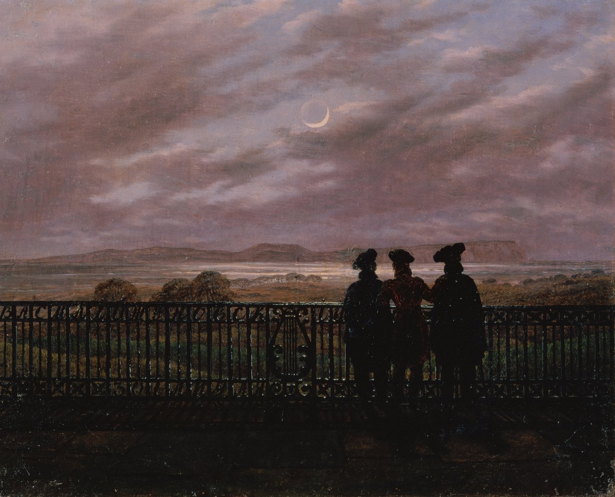 Die Dichter Vasily Andreyevich Zhukovsky, Sergeyevich Ivan Turgenev und Aleksandr Ivanovich Turgenev von Caspar David Friedrich