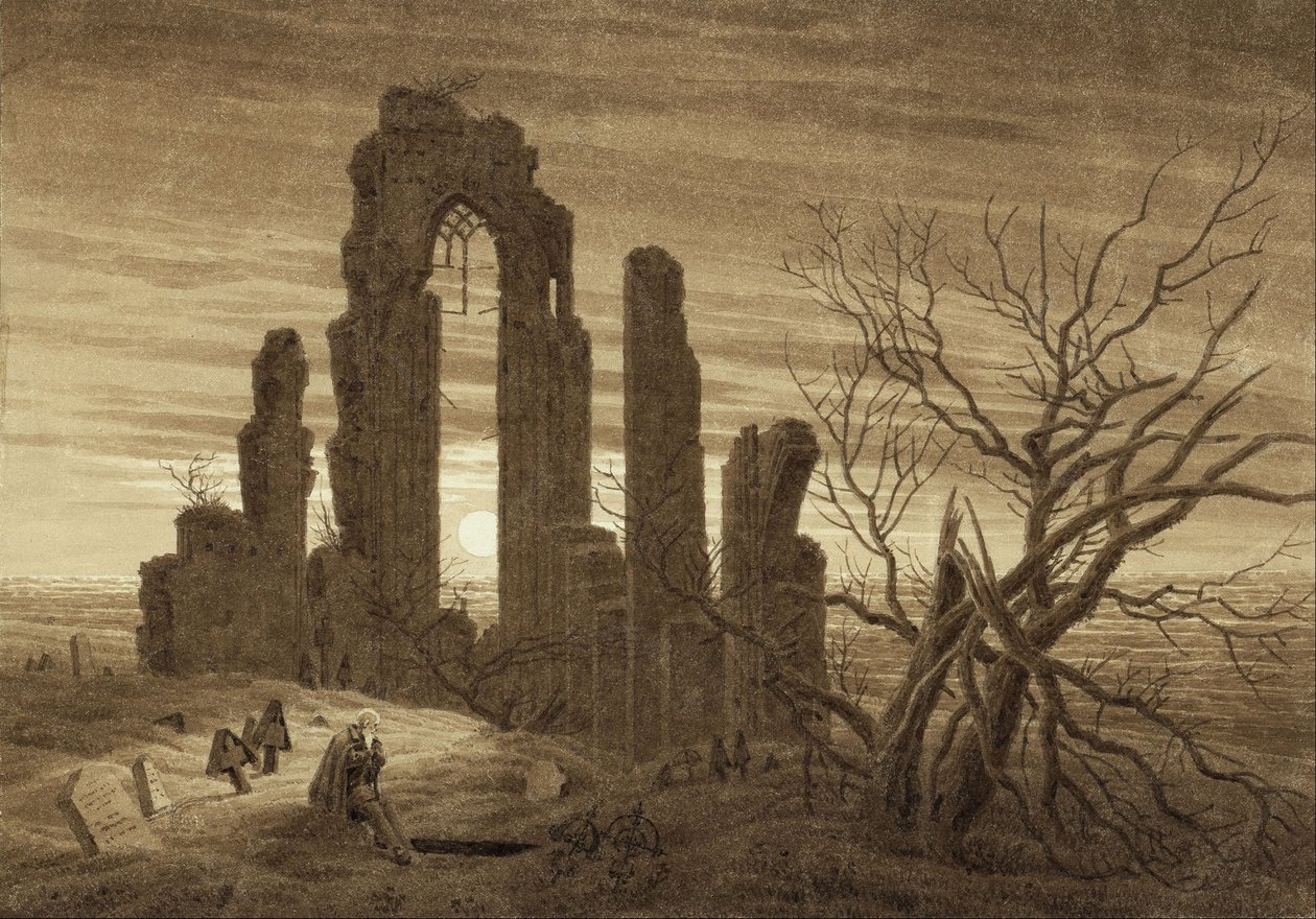 Winter - Nacht - Alter und Tod (aus dem Zyklus der Tageszeiten und Lebensalter von 1803) von Caspar David Friedrich
