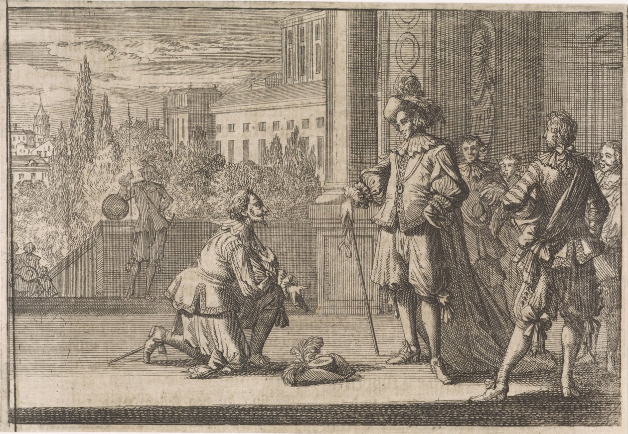 Karl IV., Herzog von Lothringen, kniet vor Ludwig XIII., 1641 von Caspar Luyken (attributed to)