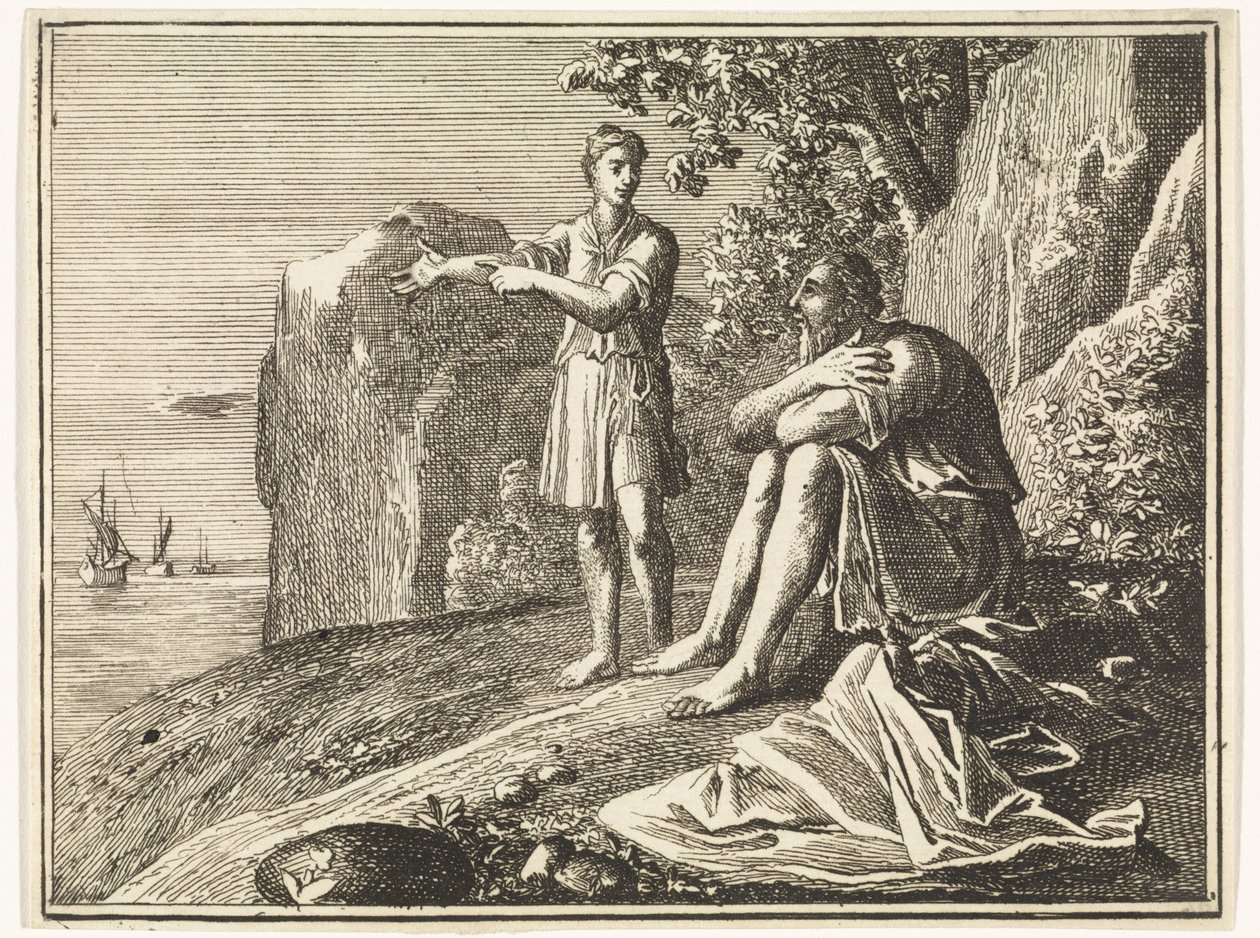Der Knecht von Elia sieht eine kleine Regenwolke von Caspar Luyken
