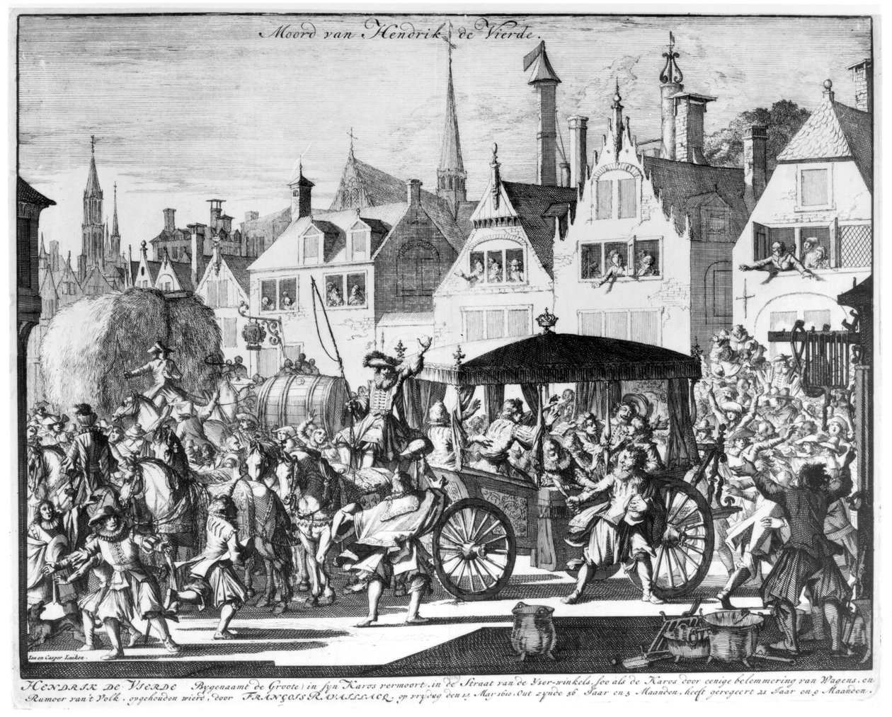 Die Ermordung von Henri IV von Caspar and Luyken Jan (1649-1712) Luyken