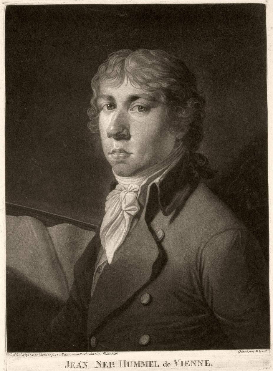 Johann Nepomuk Hummel (1778-1837) graviert von Wrenck von Catharina Escherich