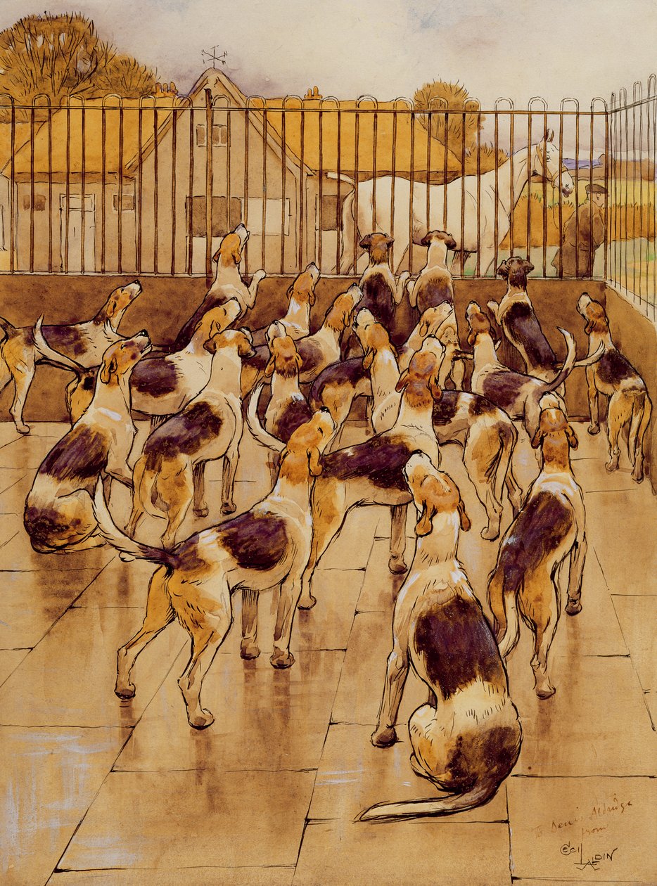 Die Hunde begannen plötzlich im Chor zu heulen von Cecil Charles Windsor Aldin