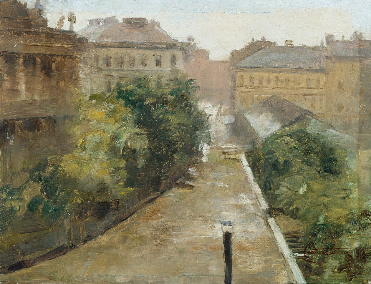 Blick aus der Wohnung des Künstlers auf das Palais Coburg von Cecil van Haanen