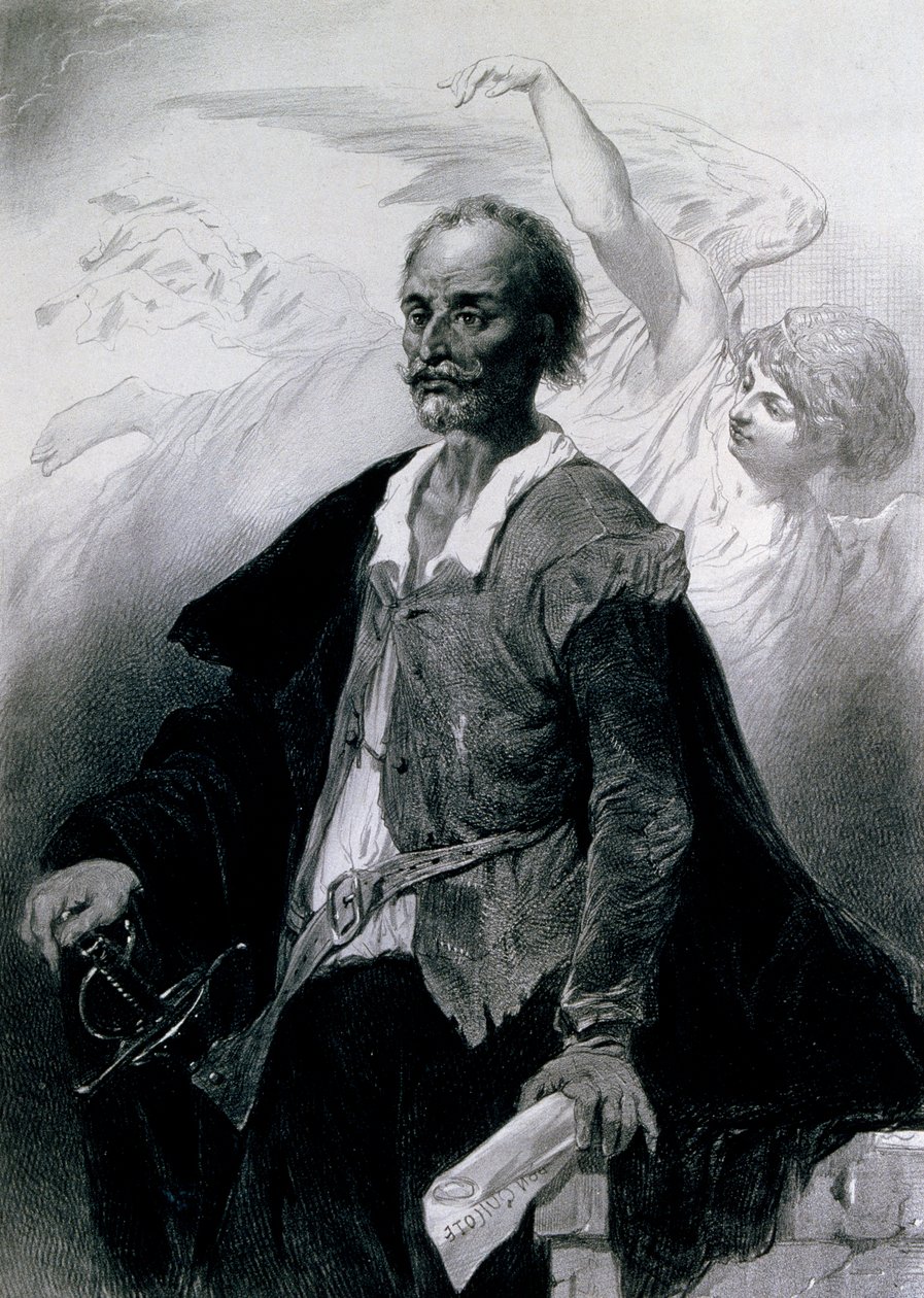 Porträt von Miguel de Cervantes Saavedra von Celestin Francois Nanteuil