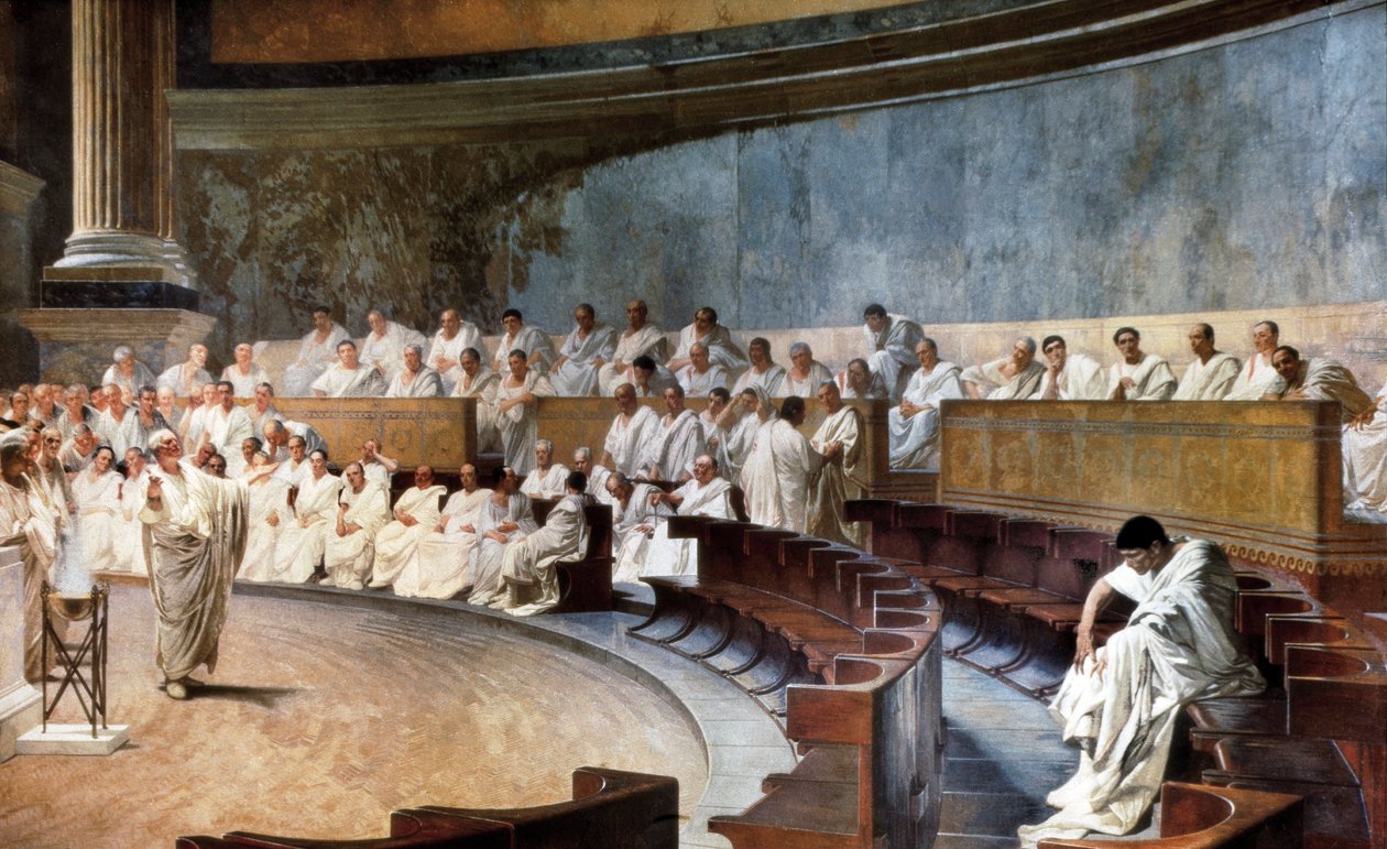 Cicero im Senat, den Catilina anklagend von Cesare Maccari