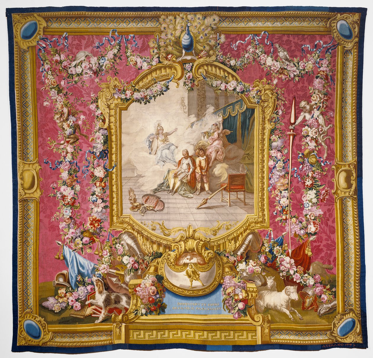 Don Quixote wird durch Weisheit von seinem Wahn geheilt, 1773 (Seide und Wolle) von Charles Antoine Coypel
