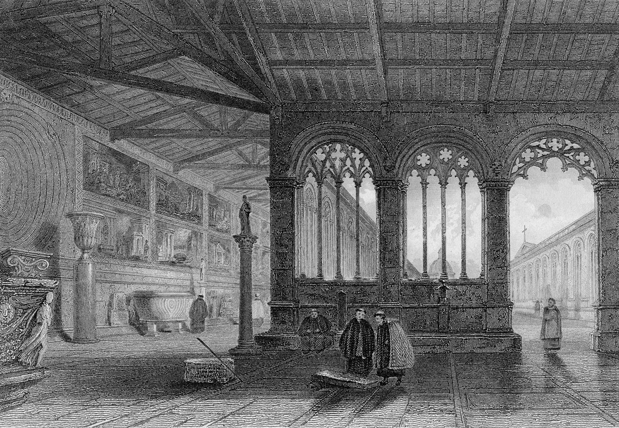 Campo Santo, Pisa, graviert von Edward Finden von Charles Cattermole