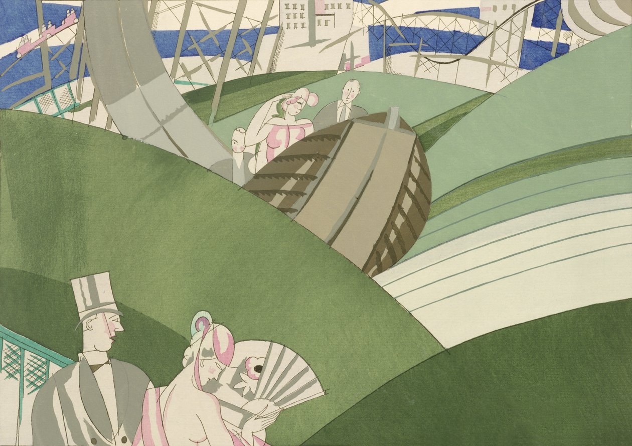 Die Wasserrutsche auf dem Jahrmarkt, ca. 1920 von Charles Martin