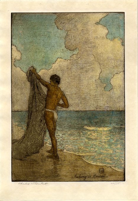 Fischen in Hawaii von Charles William Bartlett