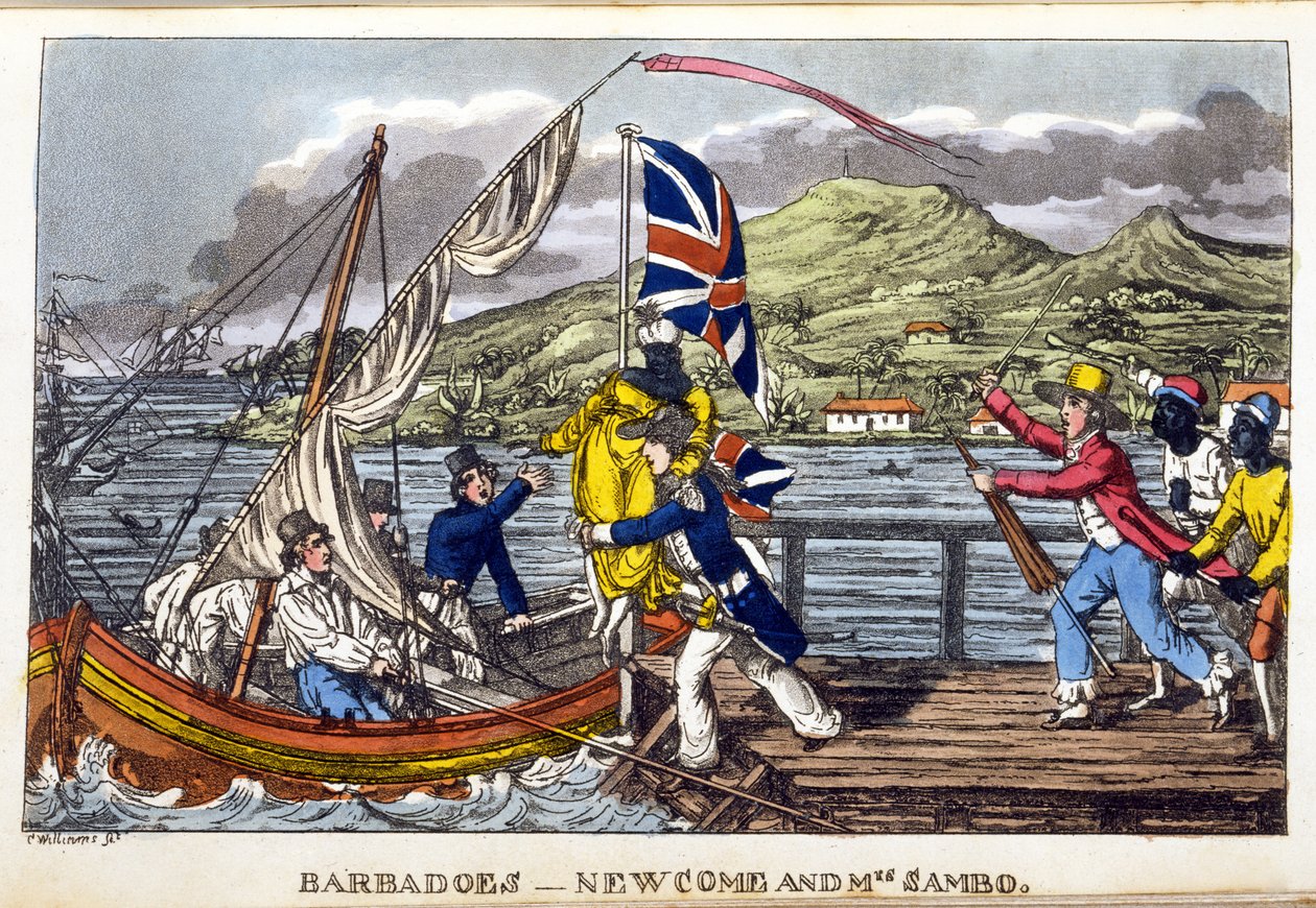 Barbados: Newcome und Mrs. Sambo, Platte aus 